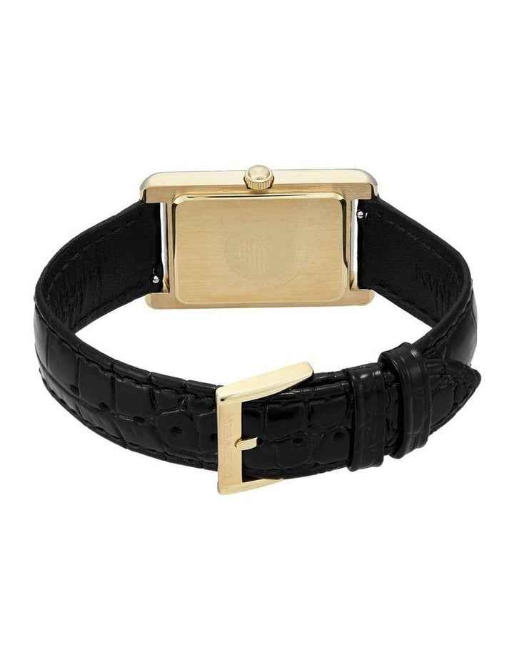 Rectangular Analogue Watch - Black Matte Dial