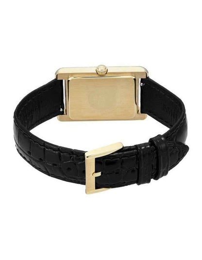 Rectangular Analogue Watch - Black Matte Dial