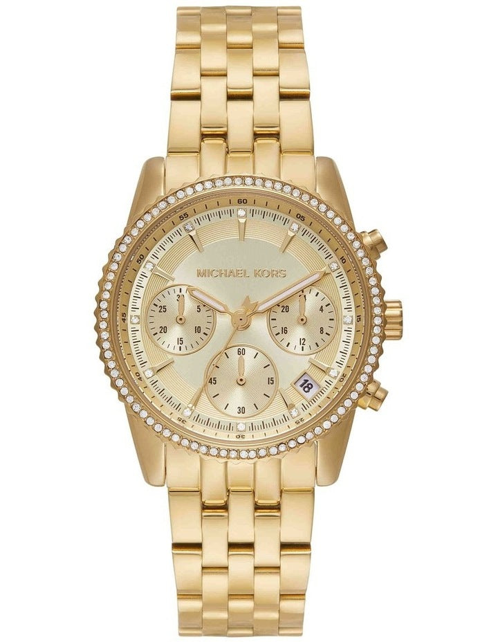 Ritz Chronograph MK7530 Watch in Gold