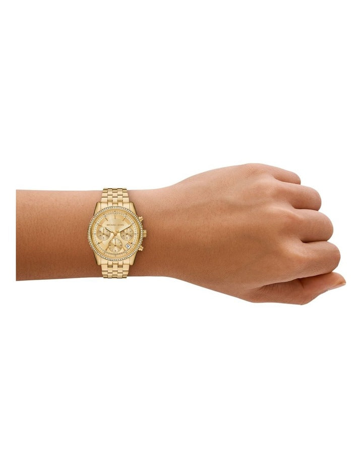 Ritz Chronograph MK7530 Watch in Gold
