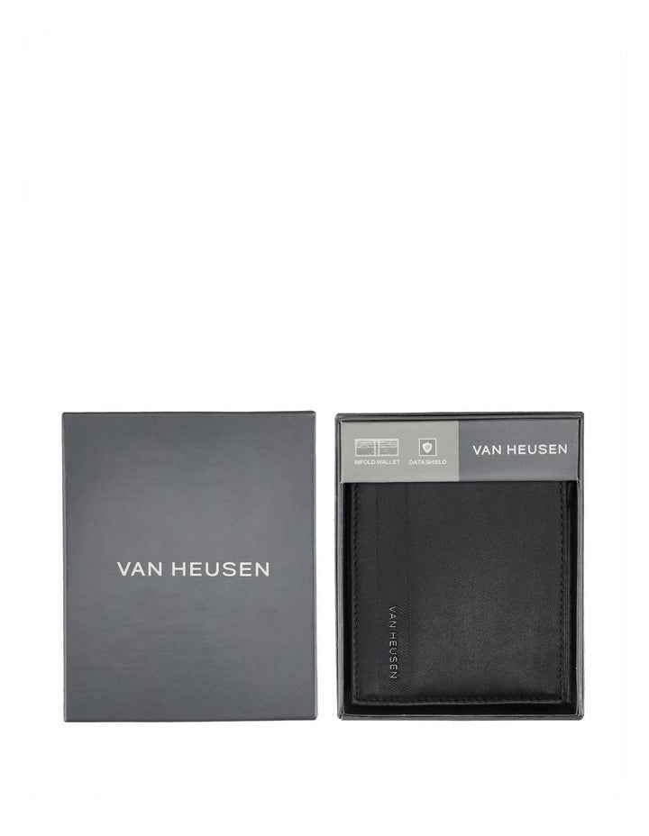 Embossed Bi-Fold Wallet in Black