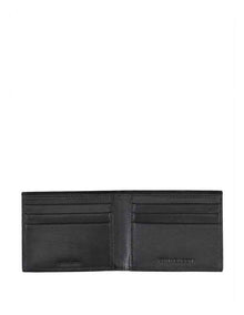 Embossed Bi-Fold Wallet in Black