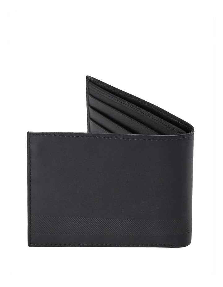 Embossed Bi-Fold Wallet in Black