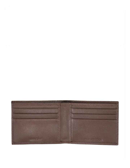 Embossed Bi-Fold Wallet in Brown