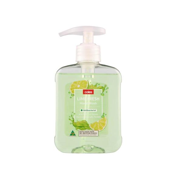 COLES ANTIBACTERIAL LIME FRESH HAND WASH 250ML
