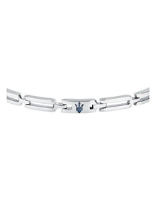 Iconic Stainless Steel Logo Bracelet in Silver