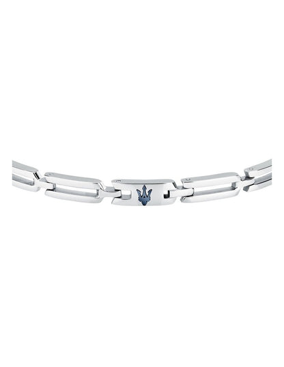Iconic Stainless Steel Logo Bracelet in Silver