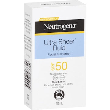 Neutrogena SPF 50 Ultra Sheer Fluid Face Sunscreen 40mL