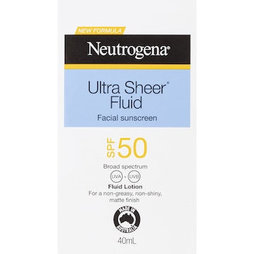 Neutrogena SPF 50 Ultra Sheer Fluid Face Sunscreen 40mL