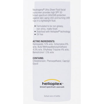 Neutrogena SPF 50 Ultra Sheer Fluid Face Sunscreen 40mL