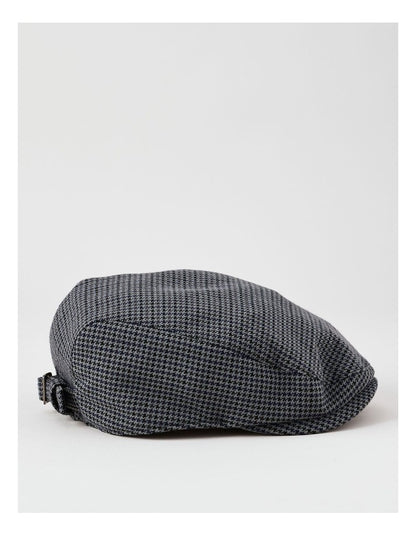 Driving Cap in Smaller Scale Houndstooth
