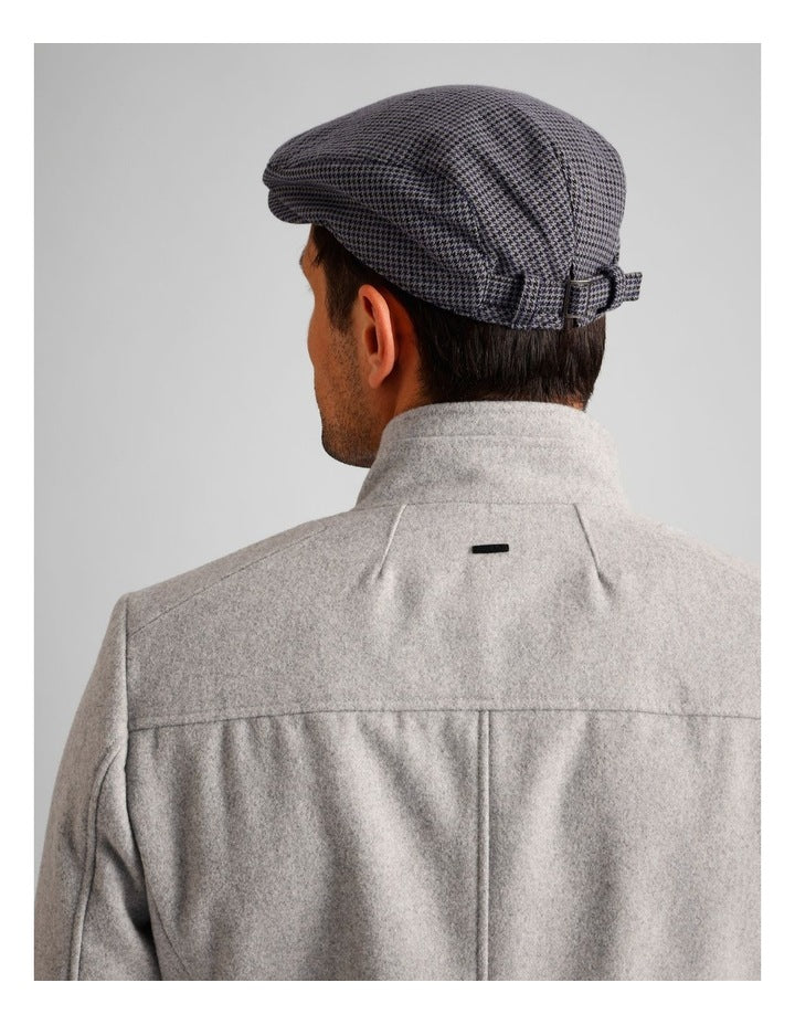 Driving Cap in Smaller Scale Houndstooth