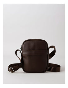 Pebbled PU Mini Reporter in Brown
