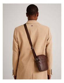 Pebbled PU Mini Reporter in Brown