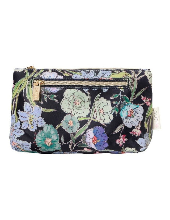 Small Cosmetic Bag in Fleur Ink