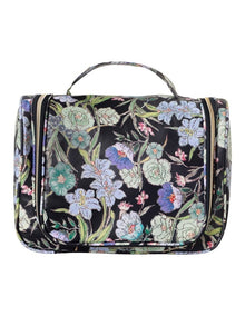 Essential Hanging Cosmetic Bag in Fleur Ink