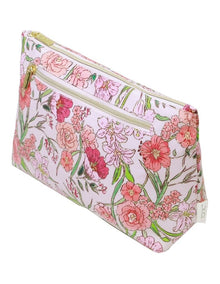 Large Cosmetic Bag in Fleur Rose