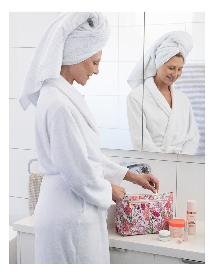 Large Cosmetic Bag in Fleur Rose
