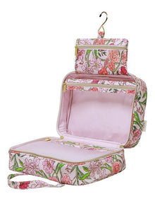 Hanging Cosmetic Bag in Fleur Rose