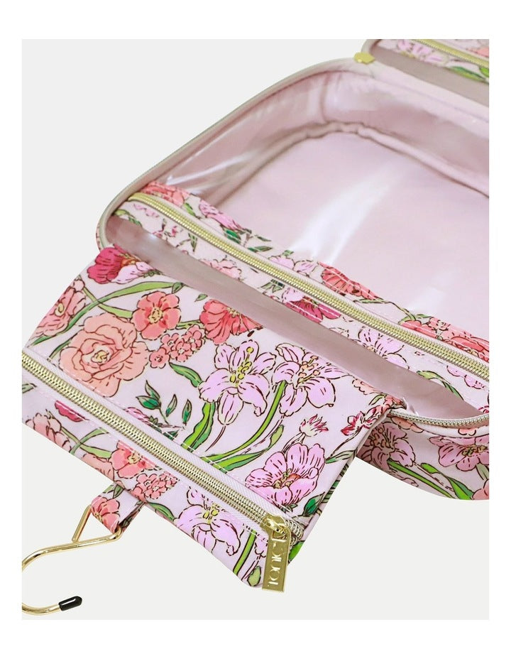 Hanging Cosmetic Bag in Fleur Rose
