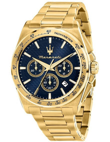 Velocita Chrono Dial Stainless Steel Strap Watch 43mm in Gold