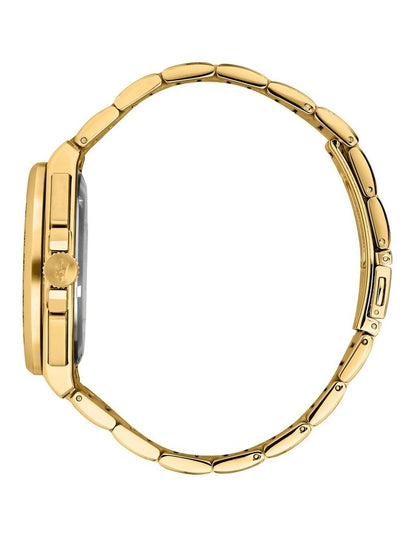 Velocita Chrono Dial Stainless Steel Strap Watch 43mm in Gold