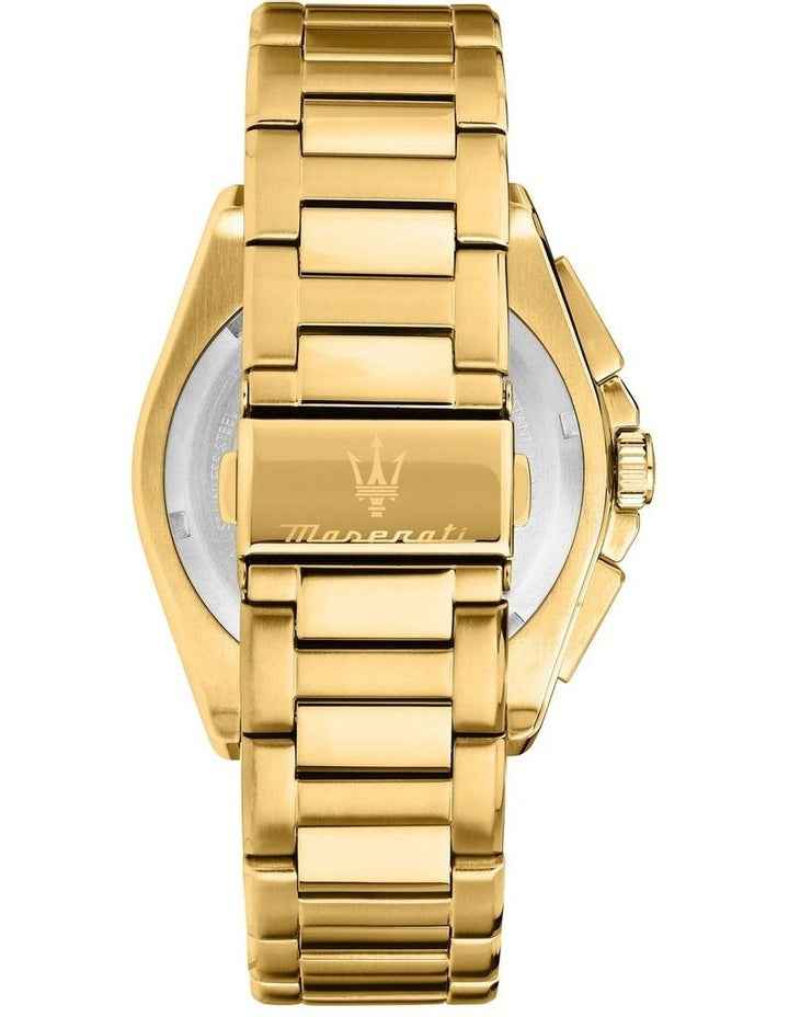 Velocita Chrono Dial Stainless Steel Strap Watch 43mm in Gold