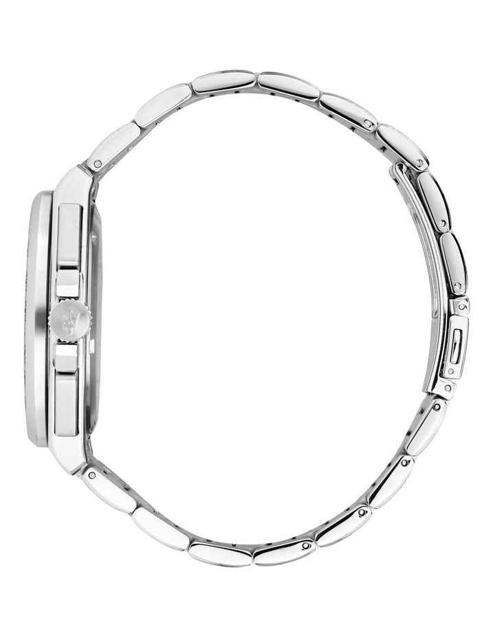 Velocita Chrono Dial Stainless Steel Strap And Leather Strap Watch 43mm in Silver