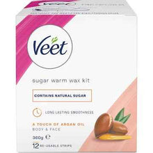 Veet Sugar Warm Wax Hair Removal Kit With Argan Oil 360g