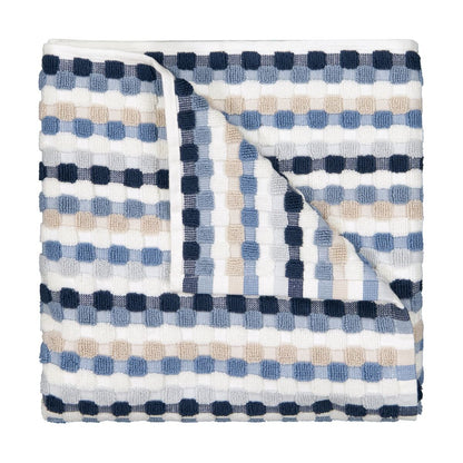 Blue Popcorn Cotton Bath Towel