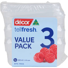 Decor Tellfresh Container Set Oblong 250mL x 3 pack