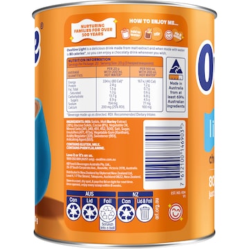 Ovaltine Chocolate Light Break Energy Drink 400g