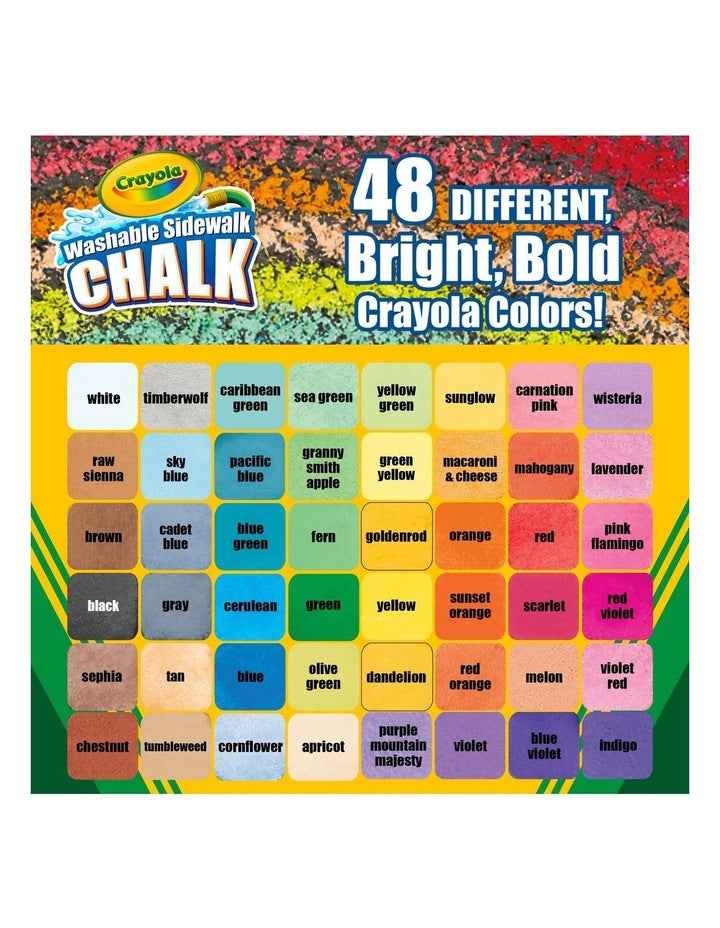 48 Count Washable Side Walk Chalk