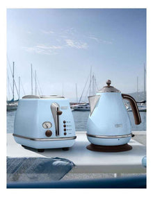 Icona Vintage Breakfast Kettle KBO2001.VAZ + CTO2003.VAZ Pack in Azure