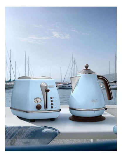 Icona Vintage Breakfast Kettle KBO2001.VAZ + CTO2003.VAZ Pack in Azure