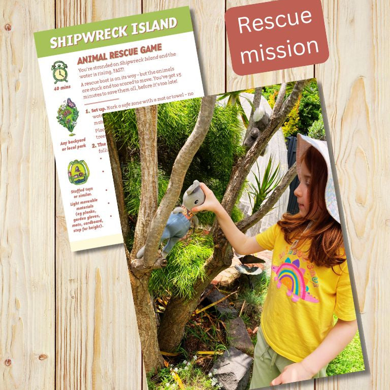 Backyard Adventures Outdoor Nature Play Missions, Games and Story activity Cards for Explorers 22pcs by Gumnut Trails Travel Toys Storytelling 3yrs+