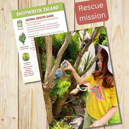 Backyard Adventures Outdoor Nature Play Missions, Games and Story activity Cards for Explorers 22pcs by Gumnut Trails Travel Toys Storytelling 3yrs+