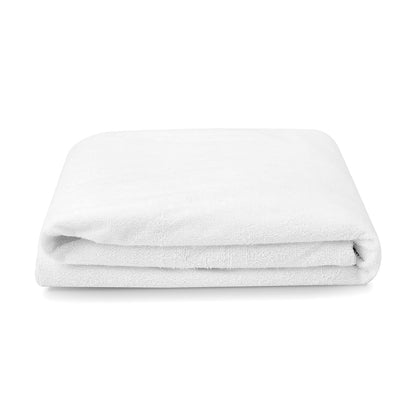 Waterproof Fitted Mattress Protector - Single Bed, White