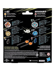 Jurassic World X Beyblade Collab T. Rex vs. Mosasaurus Toy
