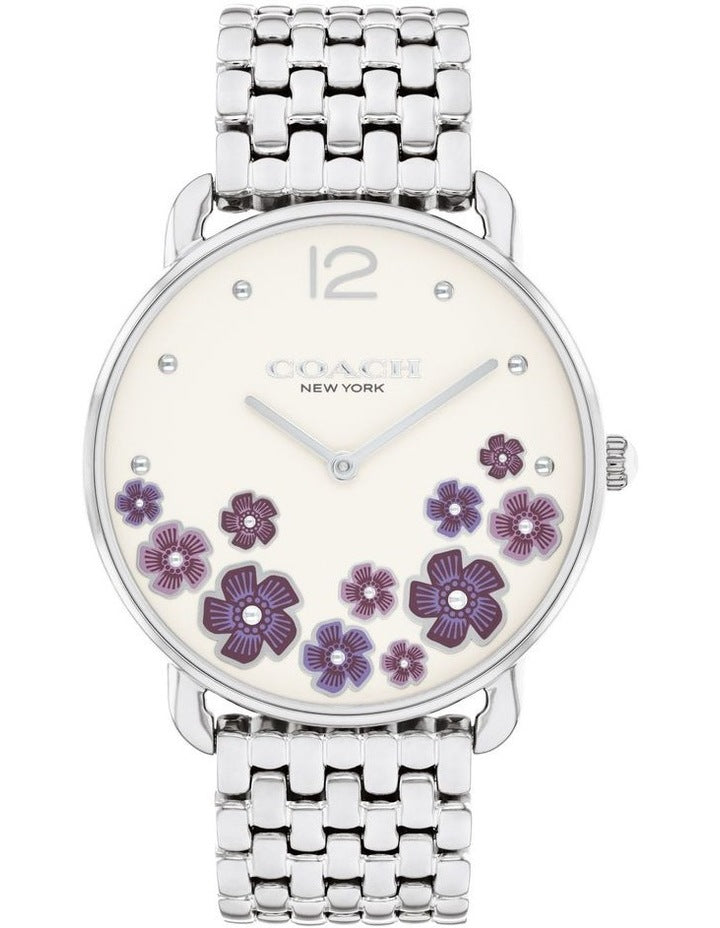 Elliot Stainless Steel Dial Watch in silver
