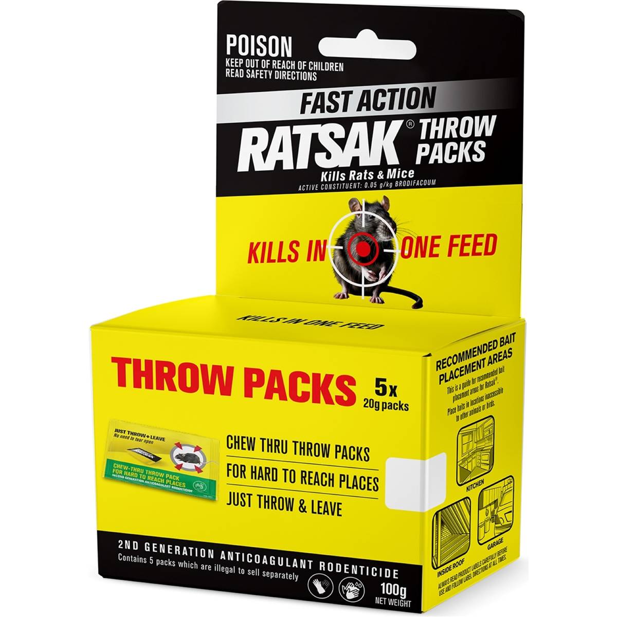 Ratsak Fast Action Throw Packs 100g