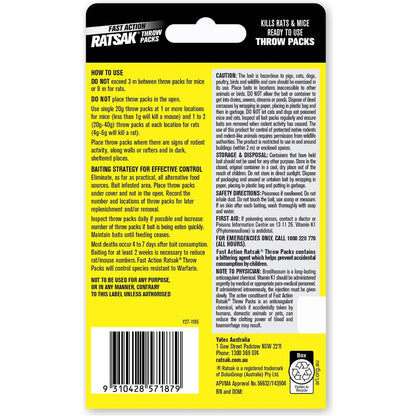 Ratsak Fast Action Throw Packs 100g
