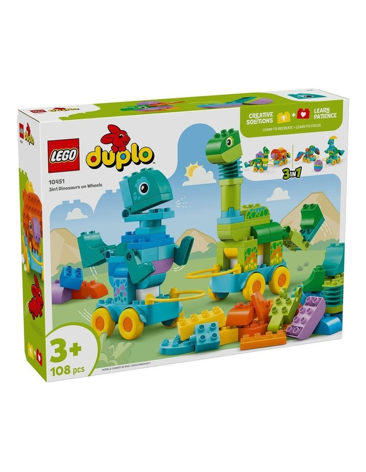 Duplo Town 3 In1 Dinosaurs On 10451 Wheels