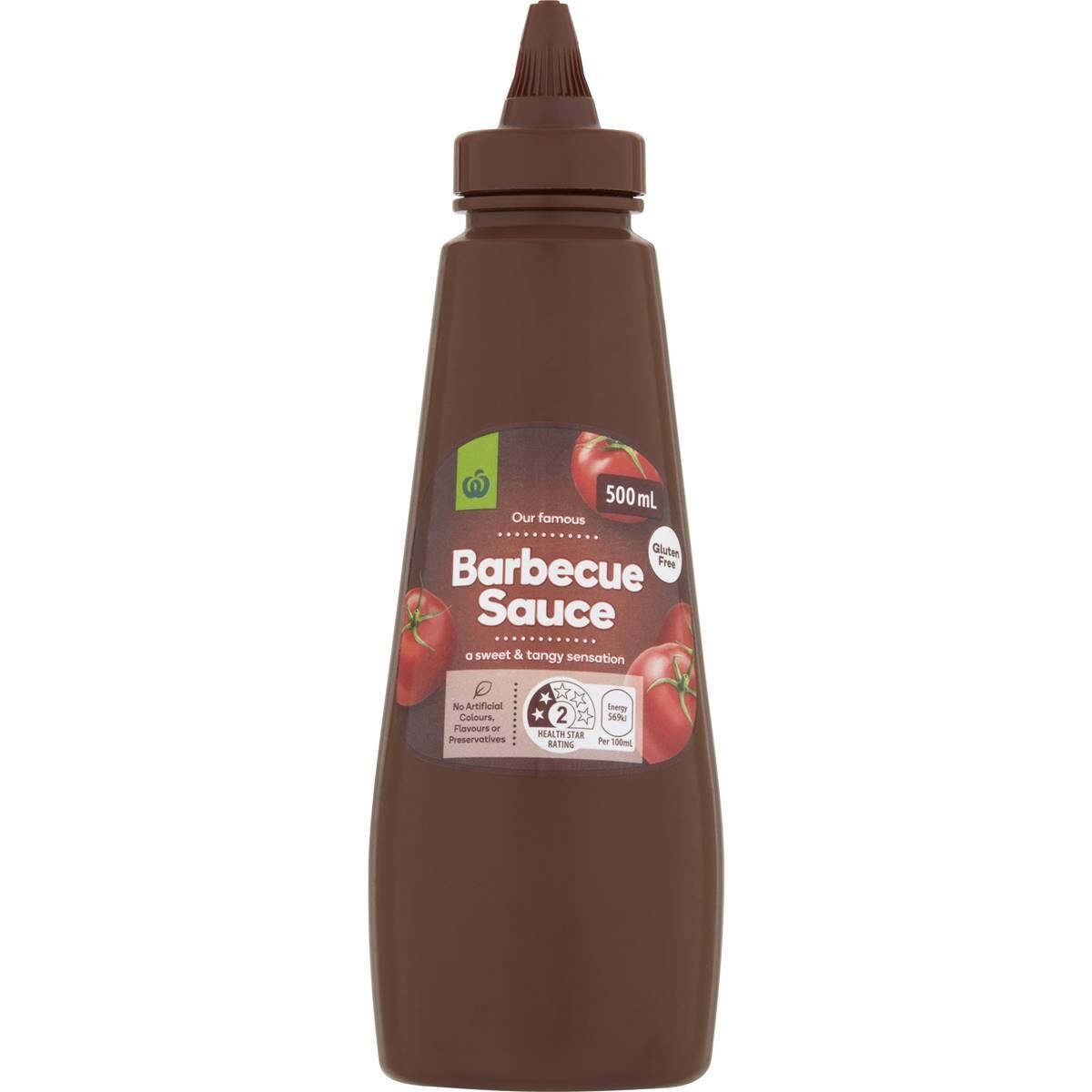 Woolworths Barbecue Sauce Squeeze 500ml