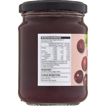 Woolworths Cranberry Sauce 275g
