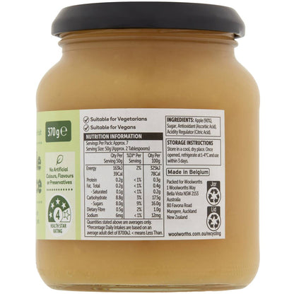 Woolworths Apple Sauce 370g