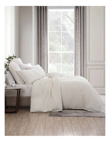 Urban Waffle Quilt Cover Set in Ivory