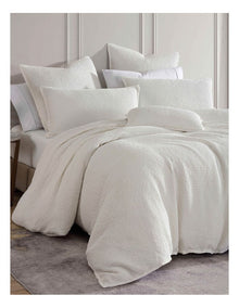 Urban Waffle Quilt Cover Set in Ivory