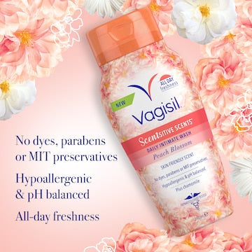 Vagisil Scentsitive Scents Daily Intimate Wash Peach Blossom 354mL