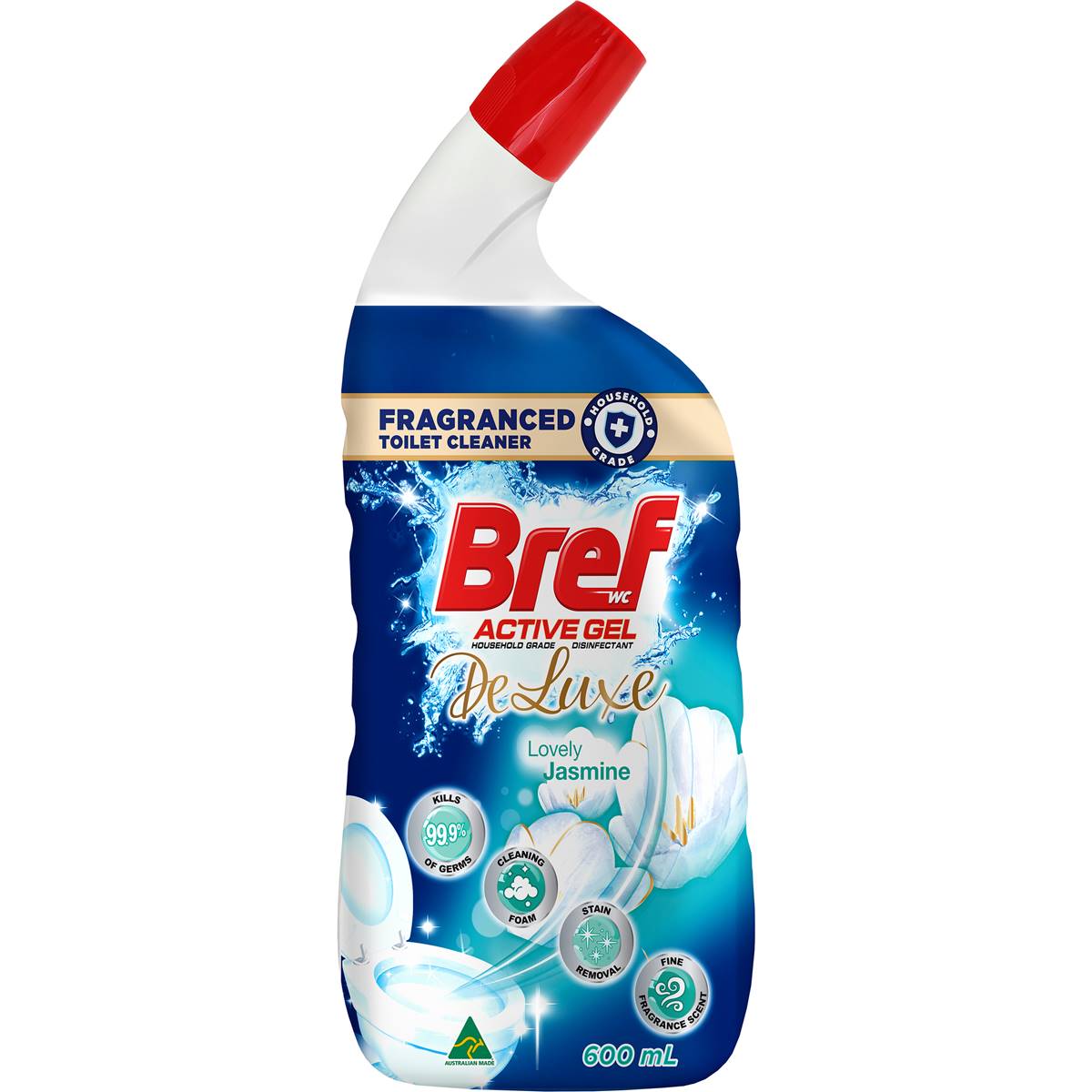 Bref Deluxe Gel Lovely Jasmine Toilet Cleaner Gel 600mL